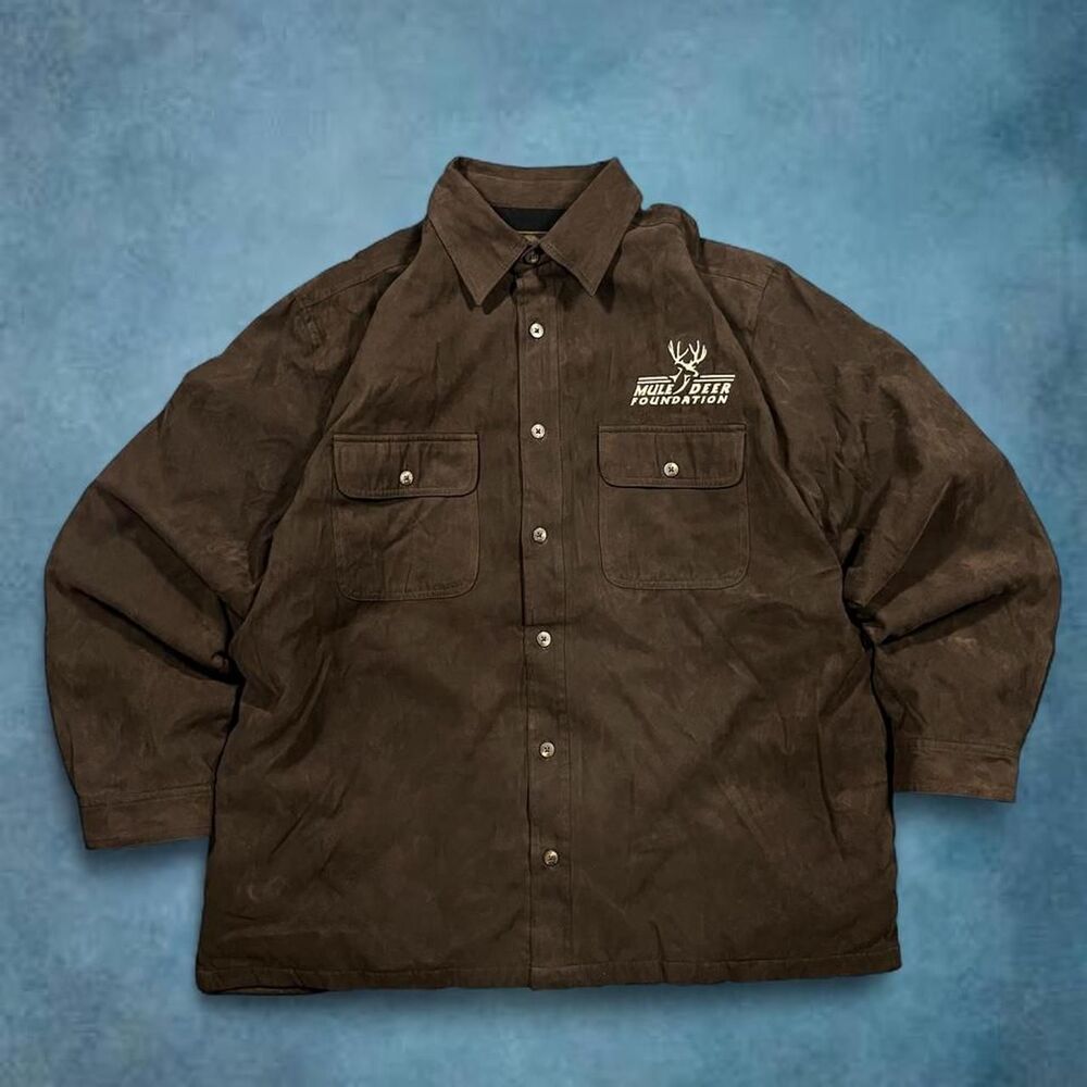 Men’s brown weatherproof jacket mule deer foundation